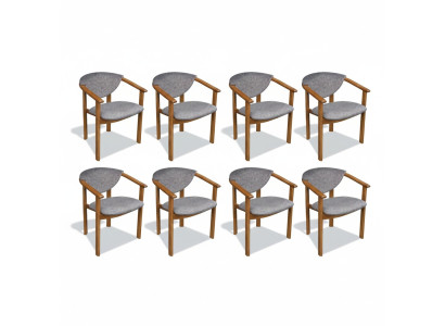 Set Garnitur Zitbekleding Woonkamer Ontwerp Eetstoel Kamergroep 8x stoelen