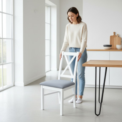 Designer houten stoffen gestoffeerde stoelen gastronomisch eetkamer textiel set 8x fauteuil stoel