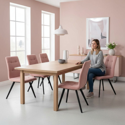 Stoel 8x Eetkamer Gestoffeerde Stoel TV Lounge Textiel Zit Fauteuil Set Nieuw Club