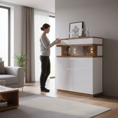 Luxury Glas Vitrine Houten Designer Kast Vitrines Rek Kasten Planken Meubels