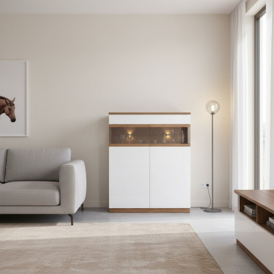 Luxury Glas Vitrine Houten Designer Kast Vitrines Rek Kasten Planken Meubels