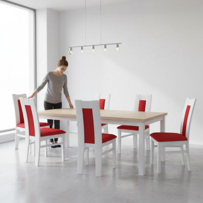 Stoel 8x eetkamer gestoffeerde stoel lounge textiel fauteuil set nieuw keukenstoelen zitplaatsen