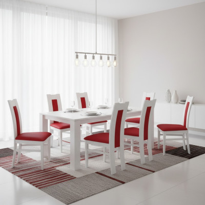Stoel 8x eetkamer gestoffeerde stoel lounge textiel fauteuil set nieuw keukenstoelen zitplaatsen