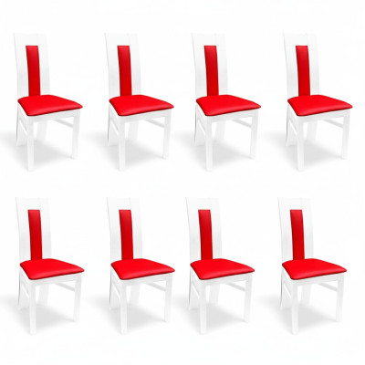 Stoel 8x eetkamer gestoffeerde stoel lounge textiel fauteuil set nieuw keukenstoelen zitplaatsen