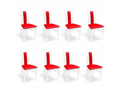 Stoel 8x eetkamer gestoffeerde stoel lounge textiel fauteuil set nieuw keukenstoelen zitplaatsen