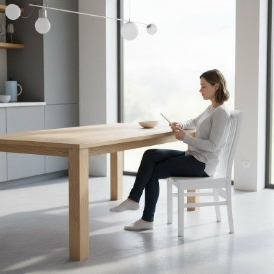Eetkamerstoel Designer stoelen Eetkamerstoelen Nieuwe set 8x Stof Massief houten stoel