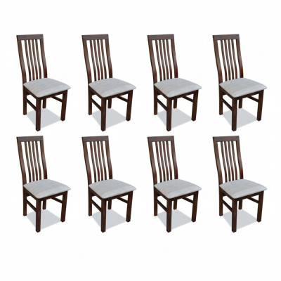 Eetkamer stoffen meubelstoelenset 8x stoelontwerp fauteuil gestoffeerde stoelen horeca
