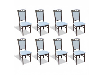 Ontwerper set eetkamer met armleuningen gestoffeerde stoelen set compleet K12 8x stoel