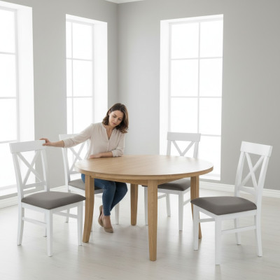 Garnituur Fauteuil Nieuw 4x Stoelen Stoel Bekleding Ontwerp Veranda Keuken Zit Eetkamer