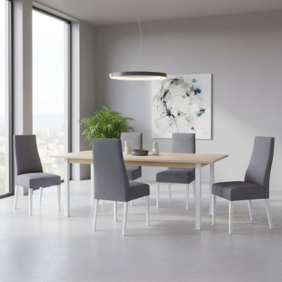 Eetkamer Keukengroep Set Stoel Set Zitkussen Hout 4x stoelen Meubels Nieuw
