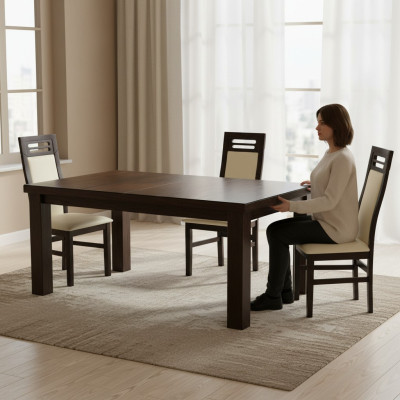 Set compleet K65 4x Designer Stoel Set Eetkamer Textiel Bekleding Zitstoelen