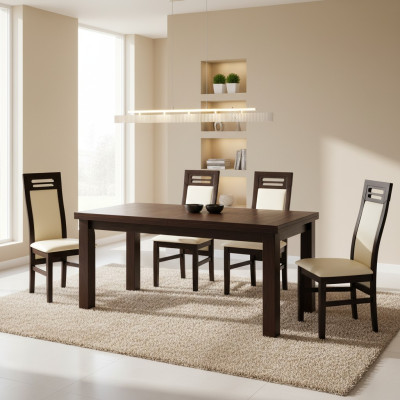 Set compleet K65 4x Designer Stoel Set Eetkamer Textiel Bekleding Zitstoelen
