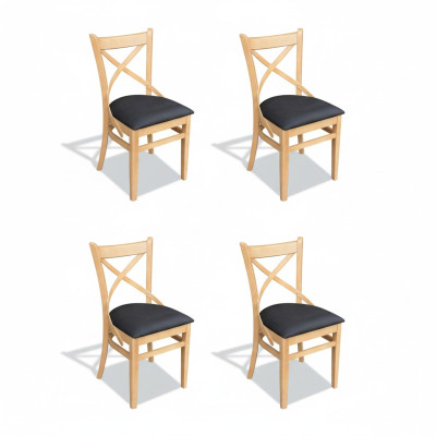 Ontwerp Stoelset Groep Bekleding Textiel 4x Stoelen Meubels Luxe Fauteuils Nieuw
