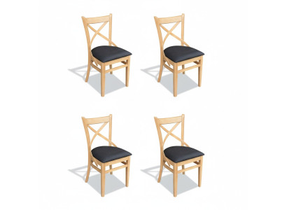 Ontwerp Stoelset Groep Bekleding Textiel 4x Stoelen Meubels Luxe Fauteuils Nieuw