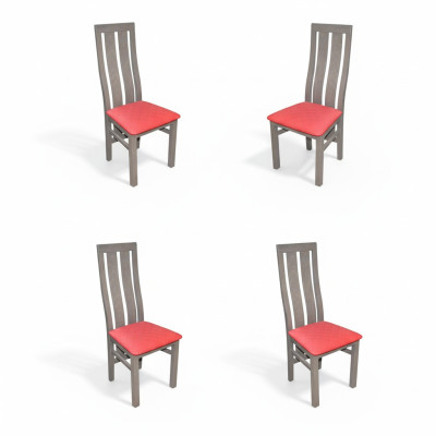 Garnituur Compleet K69 Design 4x Stoelenset Eetkamer Textiel Gestoffeerde Zitstoelen