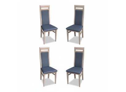 Stoelen Keuken Eetkamer Stof Hout Set 4x Design Stoel Textiel Fauteuil Bekleding