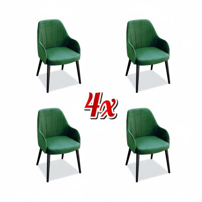 Keukenstoelen Elegant Eetkamer Stof Nieuw Set van 4 Fauteuils Stoel Ontwerp Hout Textiel