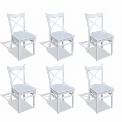 Set houten meubilair sets eetgroep eetkamer set 6x stoel set stoelen nieuw