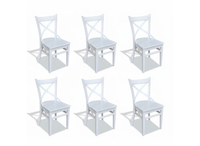 Set houten meubilair sets eetgroep eetkamer set 6x stoel set stoelen nieuw