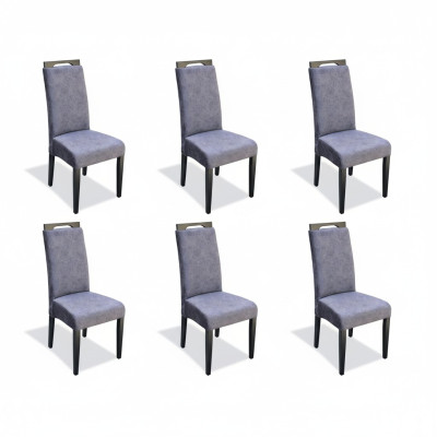 Ligstoel 6x Stoelen Gestoffeerd Textiel Stof Eetgroep Meubilair Set Compleet Ontwerp