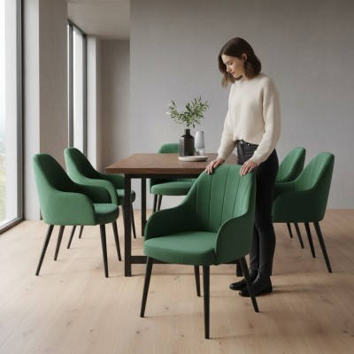 Eetkamerstoel Stoelen Zitplaats Massief Modern Hout Fauteuil Set 6x Luxe Restaurant