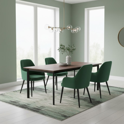 Eetkamerstoel Stoelen Zitplaats Massief Modern Hout Fauteuil Set 6x Luxe Restaurant