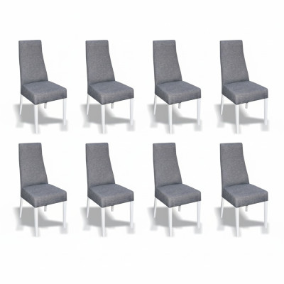 Eetkamer 8x Stoelen Stoel Set Fauteuil Keuken Nieuw Design Bekleding Leer Textiel Meubels