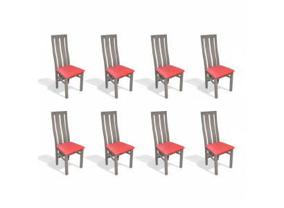 Garnituur 8x stoelen stoel bekleding moderne sets design fauteuil compleet meubels.