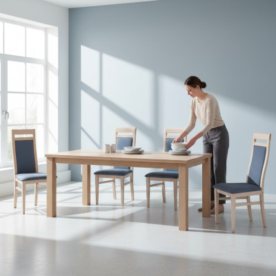 Eetkamerstoelenset, fauteuils, complete groep woonkamer, 8 stuks nieuw.