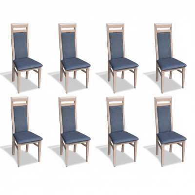 Eetkamerstoelenset, fauteuils, complete groep woonkamer, 8 stuks nieuw.