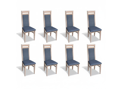 Eetkamerstoelenset, fauteuils, complete groep woonkamer, 8 stuks nieuw.