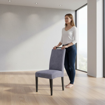 Eetkamerstoelen Stof Set 8x Stoel Textiel Stoel Ontwerper Hout Bekleding Meubels