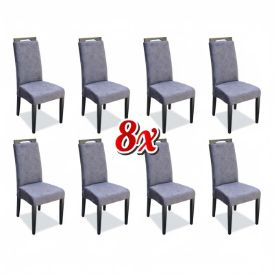 Eetkamerstoelen Stof Set 8x Stoel Textiel Stoel Ontwerper Hout Bekleding Meubels