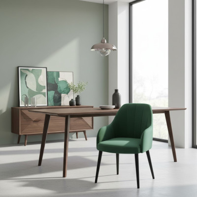 Eetkamerstoelen Stof Set 8x Sessel Stoel Designer Hout Textiel Beklede Stoelen