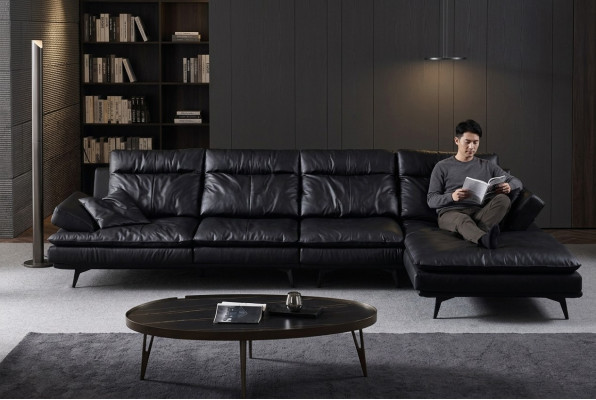 Hoekbank Bank bekleding banken Woonkamer bank L-vorm meubels leer