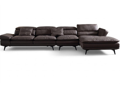 Woonkamer L-vorm Modern Bruin Design Bankstellen Nieuwe Hoekbank Bekleding