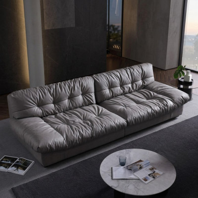 Grote xxl woonkamer leren modern design bankstel 4-zits textiel