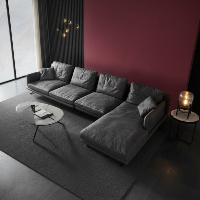 Italiaanse meubels woonkamer soft style banken design hoekbank L-vorm