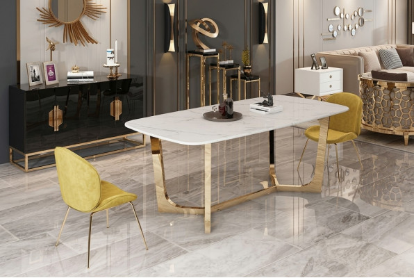 Italiaanse stijl meubels Eettafel Tafel Houten meubels Eetkamer 180x90cm Eettafels