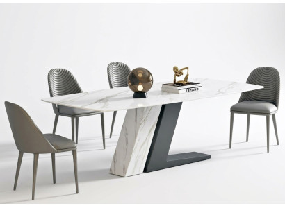 Eettafel van marmer klopt tafels woonkamer Italië luxe design roestvrij staal nieuw