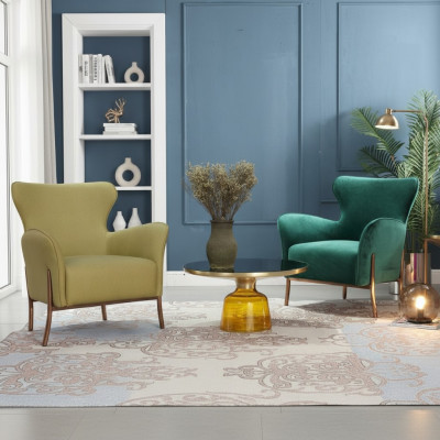 Fauteuil Ontwerp Bank Bank Ontspannen Stof Lounge Luxe TV-Zitter