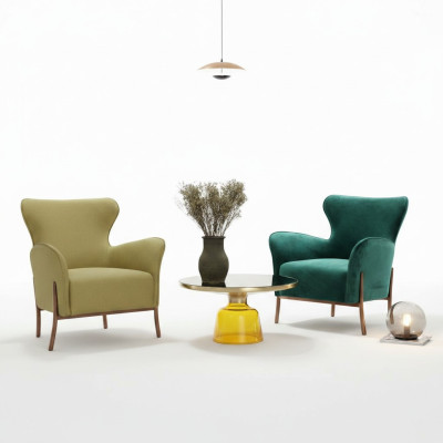 Fauteuil Ontwerp Bank Bank Ontspannen Stof Lounge Luxe TV-Zitter