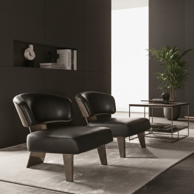 Ontwerp Fauteuil Bank Bank Relax Stof Luxe Lounge TV Club Zits-duitser.