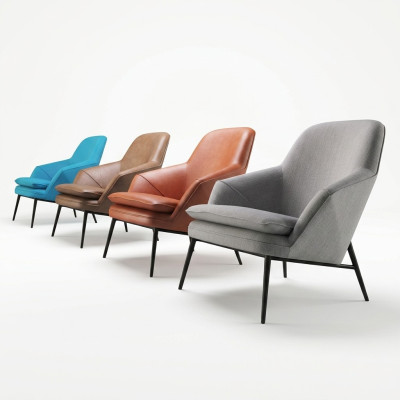 Fauteuil Design Bank Bankstel Relax Stof Lounge Luxe Leder Club Bekleding