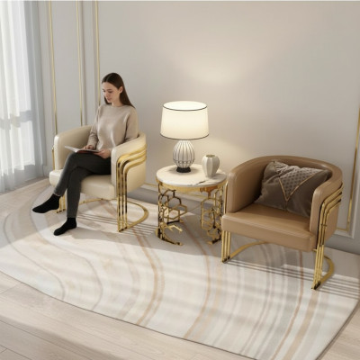 Fauteuil Club Lounge Design Armstoel Bekleed Bank 1-zits Kantoor Nieuw