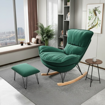 Fauteuil Ontwerper Stoel Bekleding Relax Stof Voetenbankje Eenpersoons Club Bank