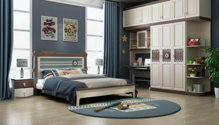 Slaapkamer compleet set Bed Nachtkastje Commode 6-delig Ontwerp Houten Meubel Sets