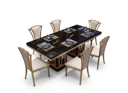 Luxe moderne marmeren stijl eettafel meubels tafels eetkamer design keuken.