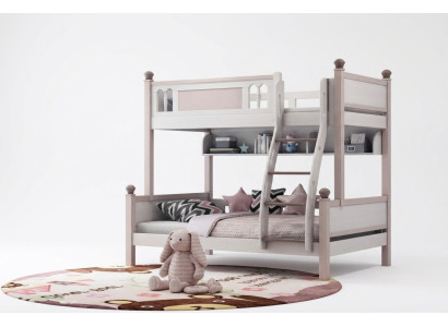 Stapelbed hoogglans natuur hoogslaper kinderbed etage bedden bed