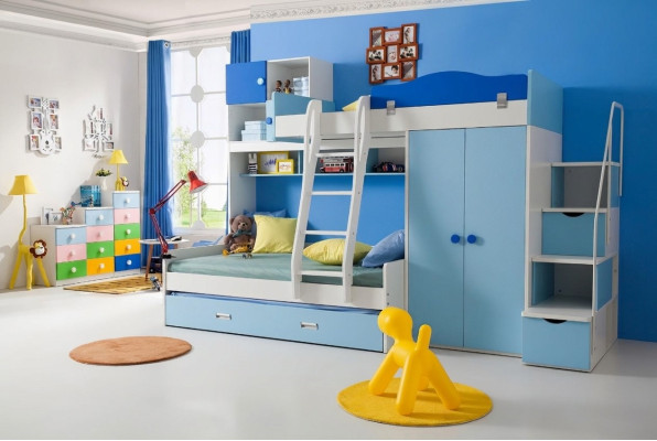Bedden Stapelbed Echt Hout Kinderen & Jeugd Kamer Nieuw Stapelbed Bed Etagère